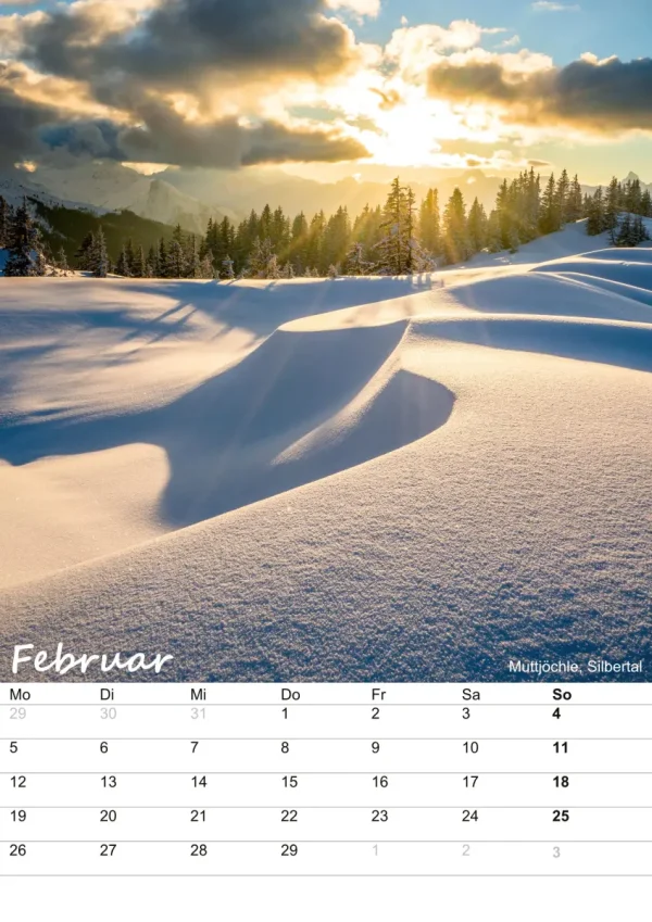 Bildkalender Montafon 2024 - Februar
