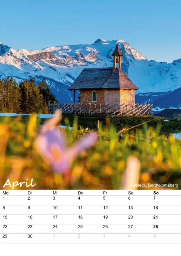 Bildkalender Montafon 2024 - April