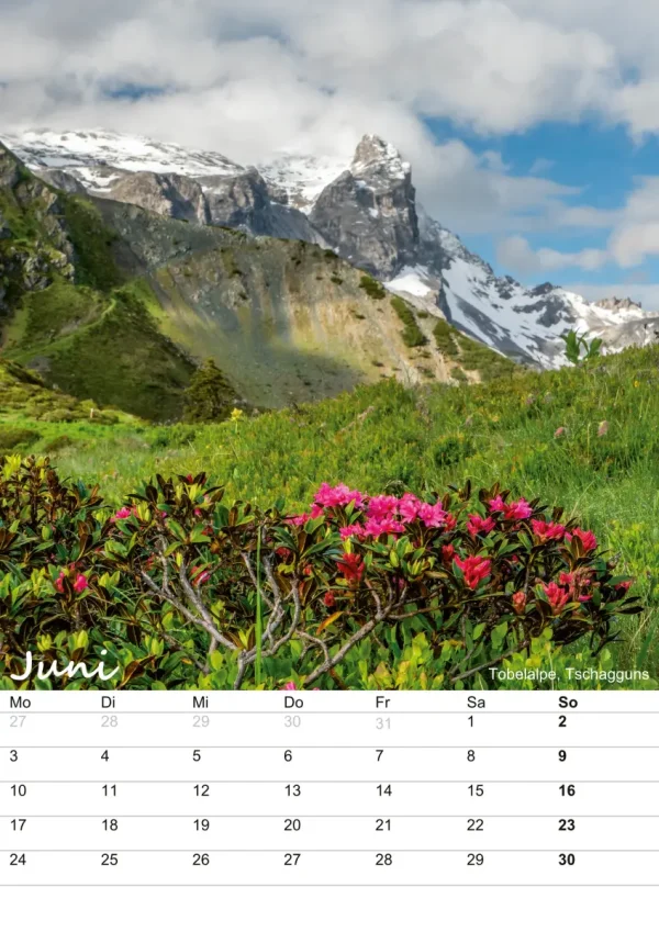 Bergkalender Montafon 2024 - Juni