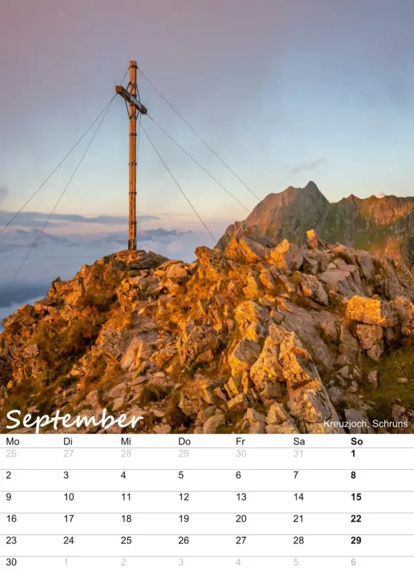 Bergkalender Montafon 2024 - September