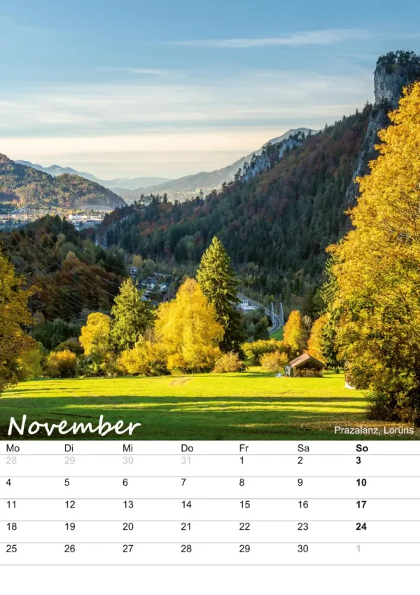 Bergkalender Montafon 2024 - November