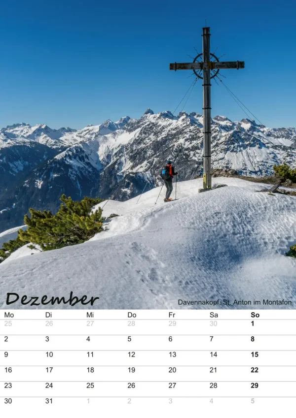 Bergkalender Montafon 2024 - Dezember